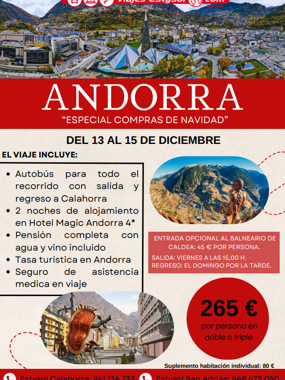Andorra 13 al 15 de Diciembre