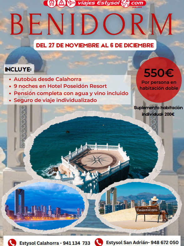 Benidorm 27 de Noviembre al 6 de Diciembre