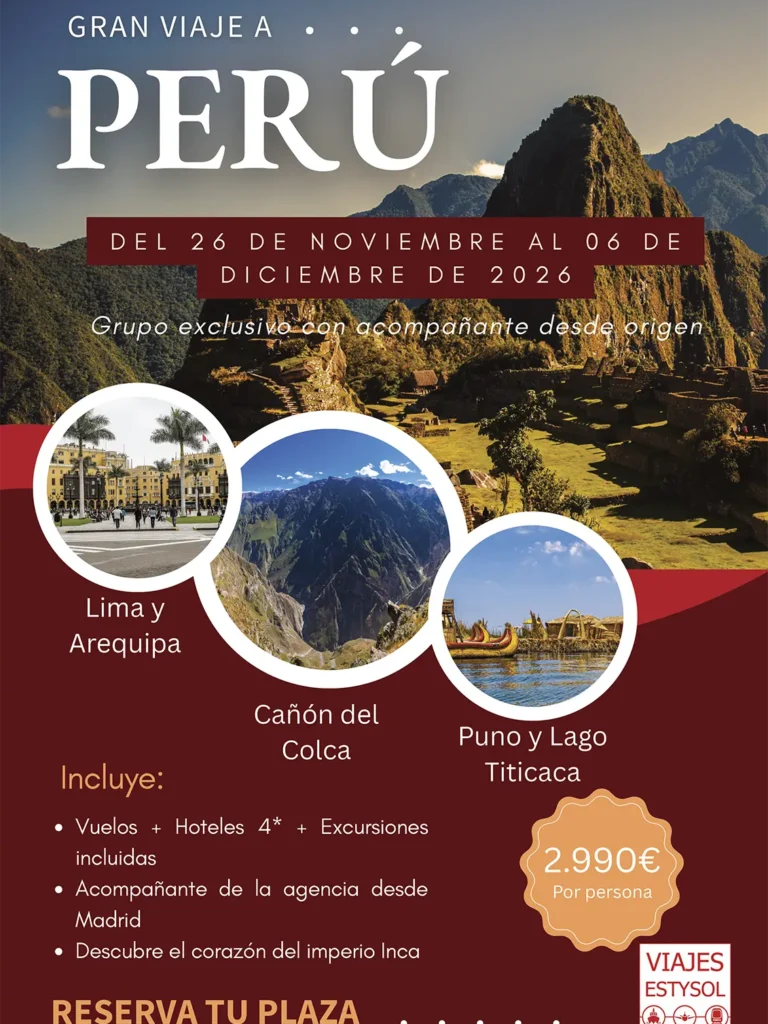 Perú del 26 de nov al 6 de dic